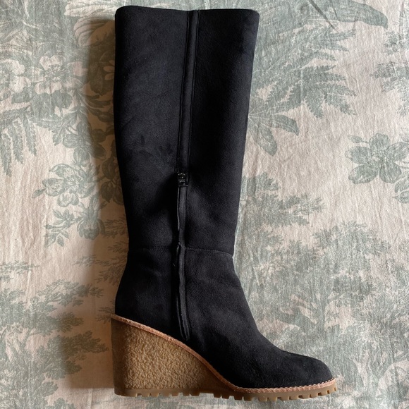 Coach Keely Double Faced Shearling Wedge Boots - Picture 5 of 13